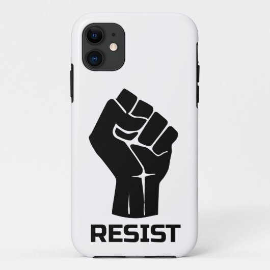 Resist met vuist - in zwart Case-Mate iPhone case (Achterkant)