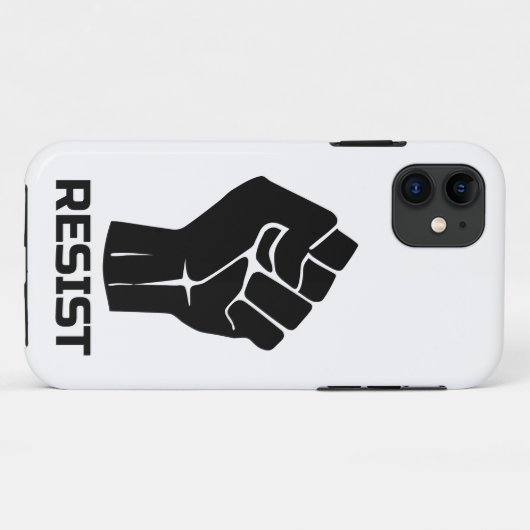 Resist met vuist - in zwart Case-Mate iPhone case (Achterkant (horizontaal))