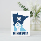 Resist Minnesota Raised Fist Briefkaart (Staand voorkant)
