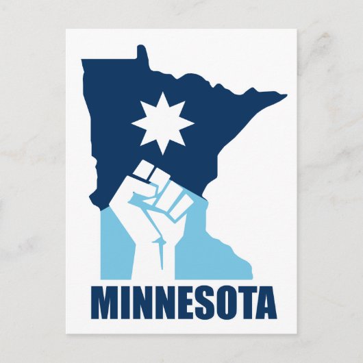 Resist Minnesota Raised Fist Briefkaart (Voorkant)