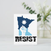 Resist Minnesota Raised Fist Briefkaart (Staand voorkant)