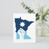 Resist Minnesota Raised Fist Briefkaart (Staand voorkant)