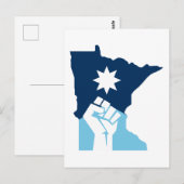 Resist Minnesota Raised Fist Briefkaart (Voorkant / Achterkant)