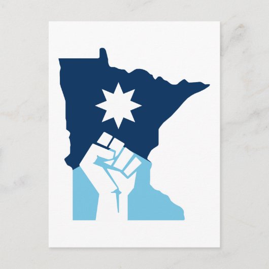 Resist Minnesota Raised Fist Briefkaart (Voorkant)