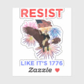 Resist of het 1776 is sticker (Vel)