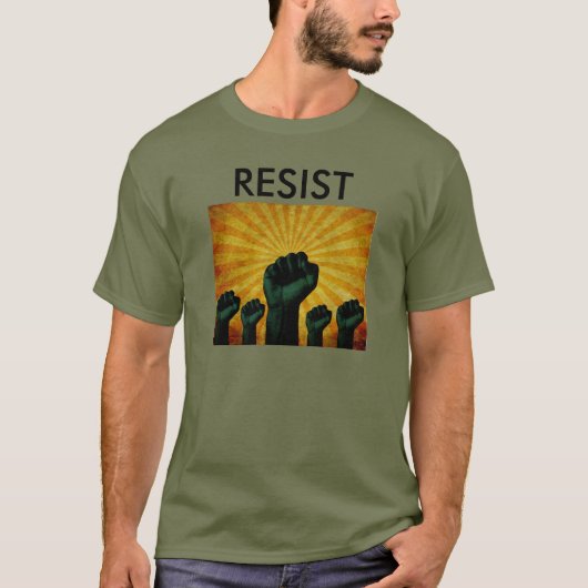 RESIST / ONDEELBAAR T-SHIRT MET MAY DAY LOGO (Voorkant)