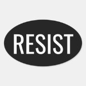 RESIST ovale sticker (Voorkant)