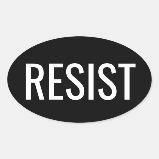 RESIST ovale sticker (Voorkant)