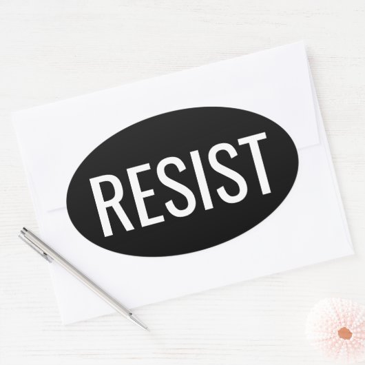 RESIST ovale sticker (Envelop)