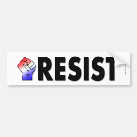Resist (patriottisch) bumpersticker (Voorkant)