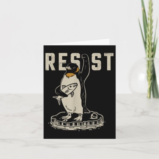 Resist Penguin Activism - Funny Resist Penguin Act Kaart (Voorkant)