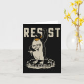 Resist Penguin Activism - Funny Resist Penguin Act Kaart (Gele Bloem)
