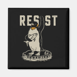 Resist Penguin Activism - Funny Resist Penguin Act Magneet