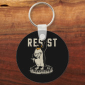 Resist Penguin Activism - Funny Resist Penguin Act Sleutelhanger (Voorkant)