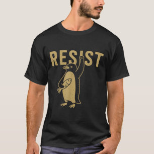 Resist Penguin Retro Resist Penguin Design T-shirt