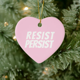 Resist Persbericht lichtroze schattige kerst Keramisch Ornament