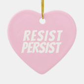 Resist Persbericht lichtroze schattige kerst Keramisch Ornament (Voorkant)