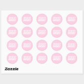 "Resist Persist" lichtroze wit Ronde Sticker (Vel)