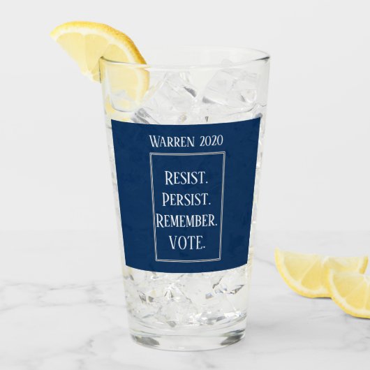 Resist Persist onthoudt stemming Elizabeth Warren Glas (Voorkant ijs)
