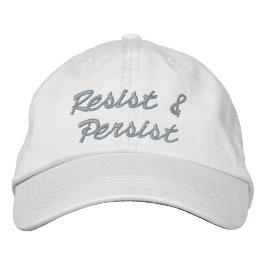 Resist & Persist schattig script roze wit Geborduurde Pet