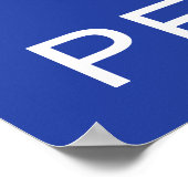 Resist & Persistent blauw Poster (Hoek)