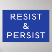 Resist & Persistent blauw Poster (Voorkant)