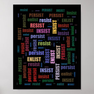 Resist Persistent Enlist Poster
