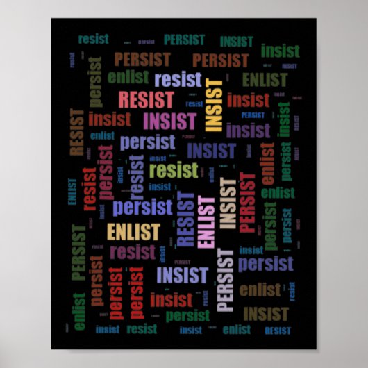 Resist Persistent Enlist Poster (Voorkant)