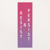 Resist & Persistent roze tot paarse gradiënt Yogamat (Voorkant)