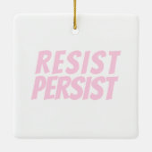 Resist Personen lichtroze en witte kerst Keramisch Ornament (Achterkant)