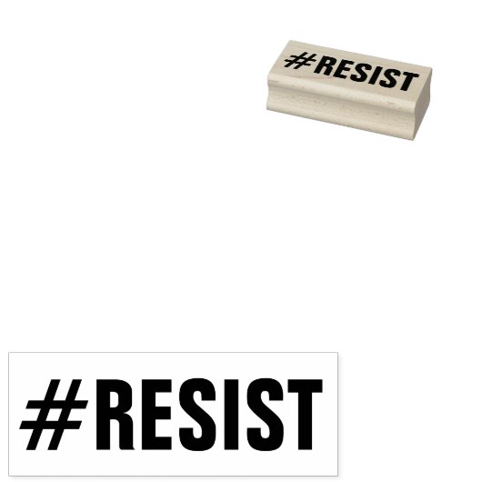 #Resist Politiek protest Rubberstempel (Gestempeld)