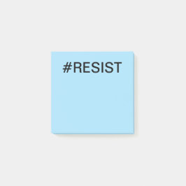 #Resist Protest zwarte tekst op lichtblauw Post-it® Notes