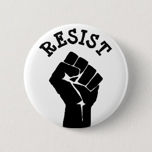 #Resist Protester Fist Anti-Trump Politieke Button