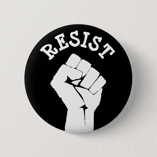 #Resist Protester Fist Anti-Trump Politieke Button (Voorkant)