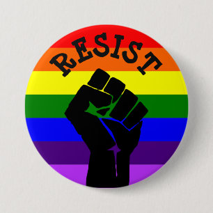 #Resist Protester Fist Anti-Trump Politieke Button
