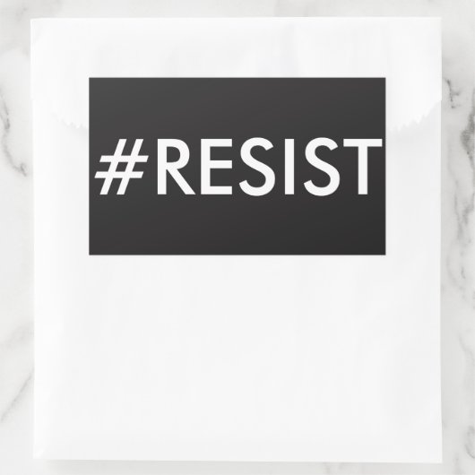 #RESIST RECHTHOEKIGE STICKER (Tas)