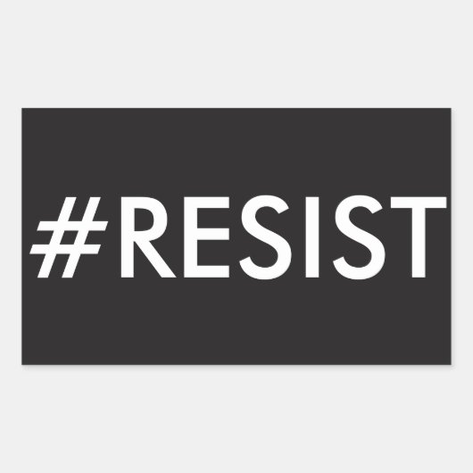#RESIST RECHTHOEKIGE STICKER (Voorkant)