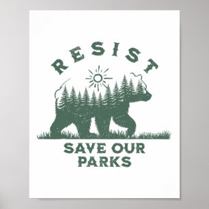 Resist Red onze parken US National Parks Beer Natu Poster