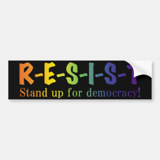 RESIST - regenboogletters Bumpersticker