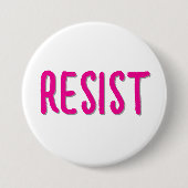 Resist Resistance Pink Ronde Button 7,6 Cm (Voorkant)