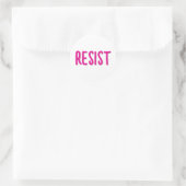 Resist Resistance Pink Ronde Sticker (Tas)