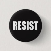 "RESIST" RONDE BUTTON 3,2 CM (Voorkant)