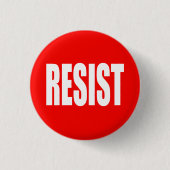 "RESIST" RONDE BUTTON 3,2 CM (Voorkant)