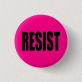 "RESIST" RONDE BUTTON 3,2 CM (Voorkant)