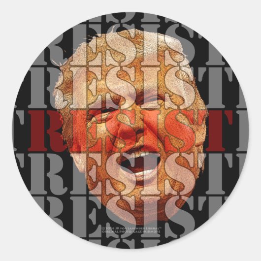 RESIST RONDE STICKER (Voorkant)