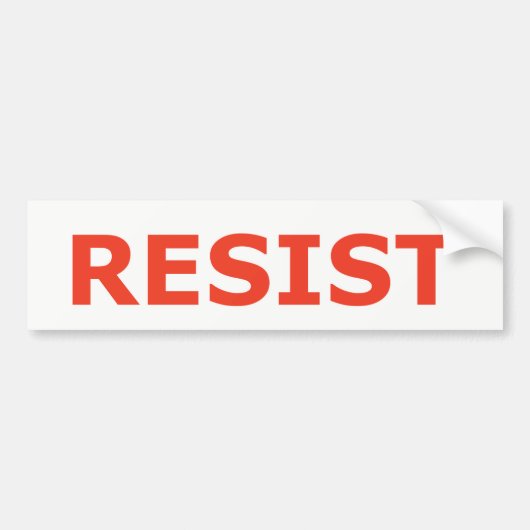 RESIST - rood Bumpersticker (Voorkant)