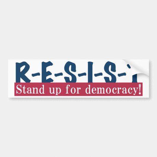 RESIST - rood wit blauw Bumpersticker (Voorkant)
