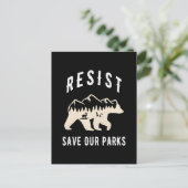 Resist Save Our Parks Alt US National Parks Beer Feestdagenkaart (Staand voorkant)
