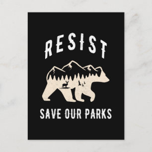 Resist Save Our Parks Alt US National Parks Beer Feestdagenkaart