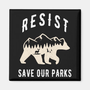 Resist Save Our Parks Alt US National Parks Beer Magneet